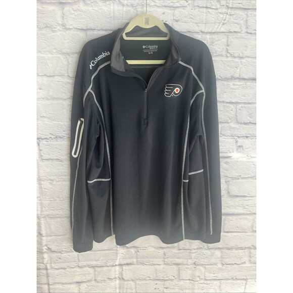 Columbia Men’s Philadelphia Flyers Athleisure  Golf Quarter Zip Pullover Size XL - Picture 8 of 9